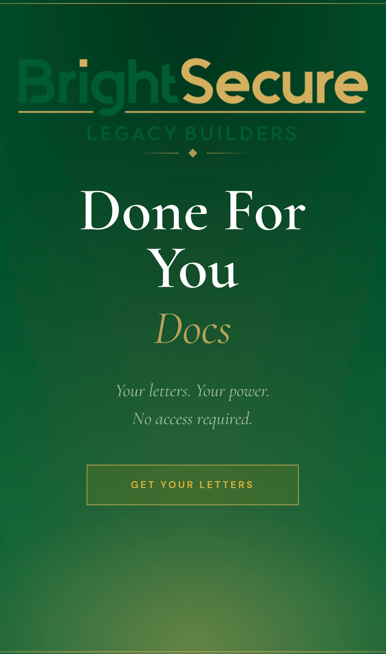 Positioned to Purchase™ Done For You Docs